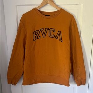 RVCA Men's Mustard Crewneck Sweater